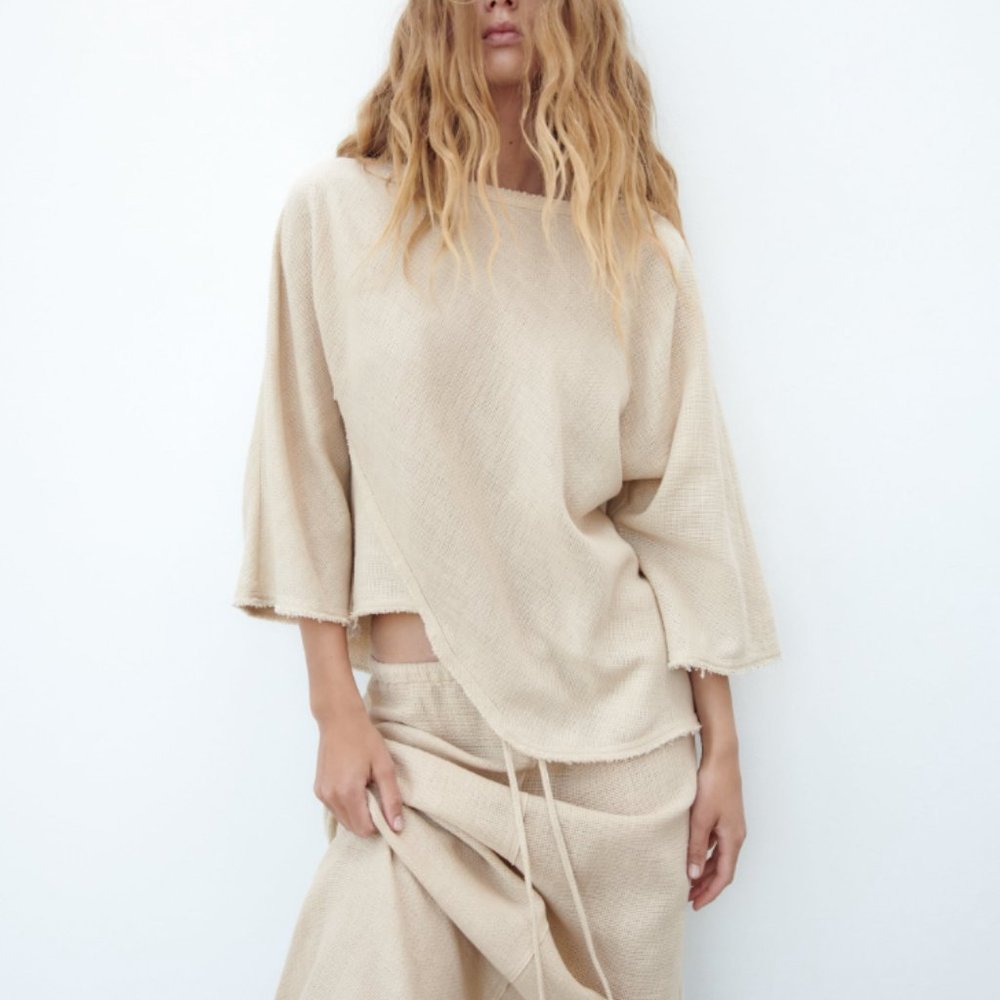 Zara Rustic Textured Blouse